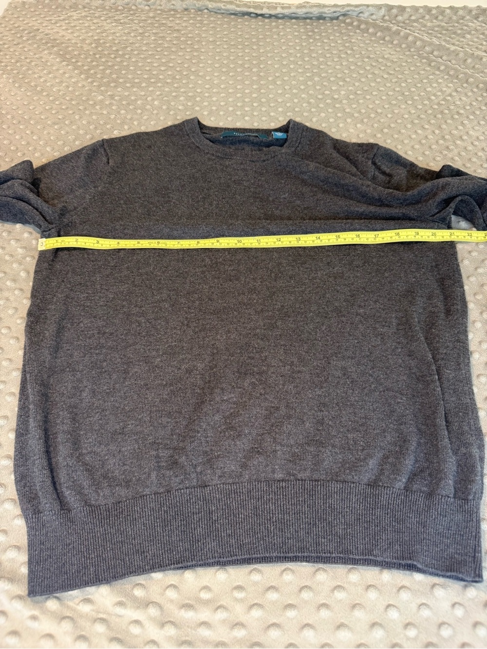 Perry Ellis Men's Charcoal Gray Crewneck Sweater cotton and modal Cottagecore - Picture 5 of 6